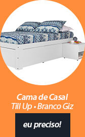 CAMA DE CASAL TILL UP - BRANCO GIZ
